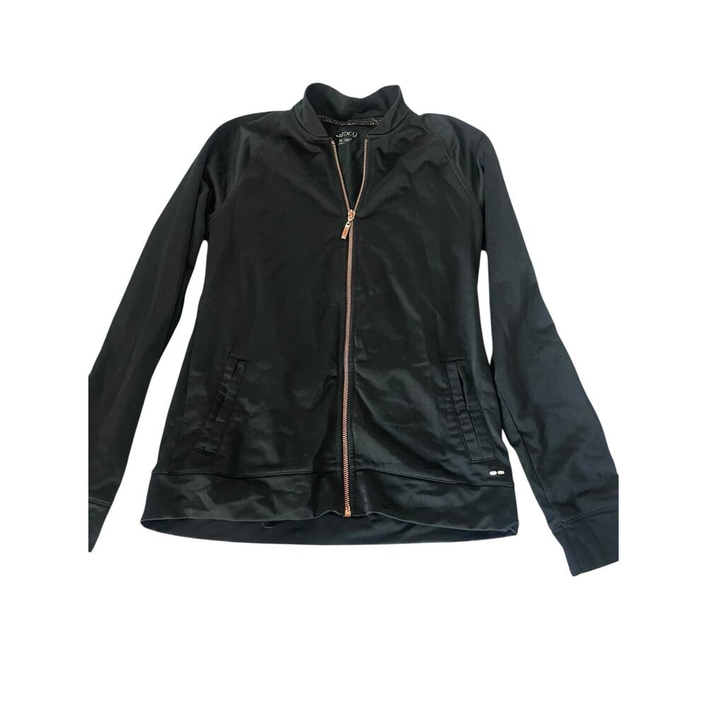 BCG Girls Black Full Zip-Up Sweatshirt Lightweight Youth Size XL 16
